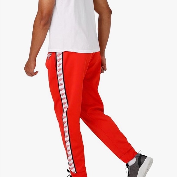 FOCO Men's NHL Team Color Stripe Logo Track Suit Pants Detroit Red Wings Large - Picture 3 of 5
